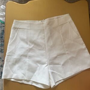 White Tailored Shorts